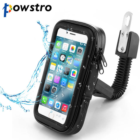 Powstro Waterproof Cell Phone Holder Universal Anti Rain Snow Drops Phone Stand Bag Case for Motorcycle with 3 Specification