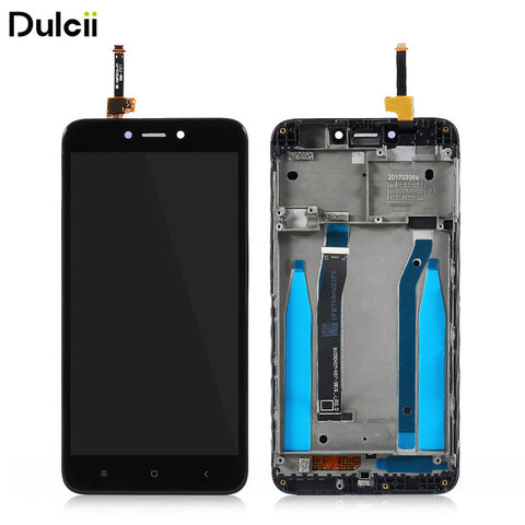 Dulcii For Xiaomi Redmi 4X OEM LCD Screen and Digitizer + Assembly Frame Part For Xiomi Redmi 4X LCD Touch Screen LCDs Black